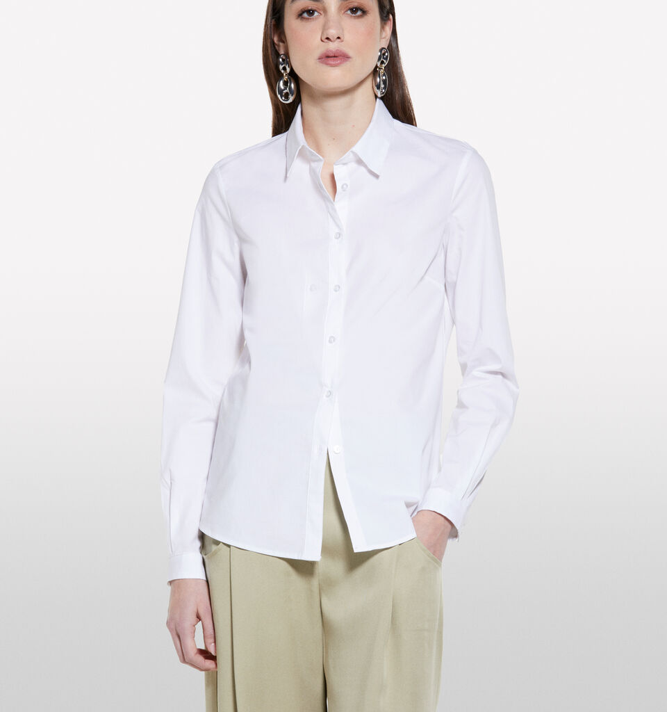White slim fit shirt - null - White | Sisley image number 4